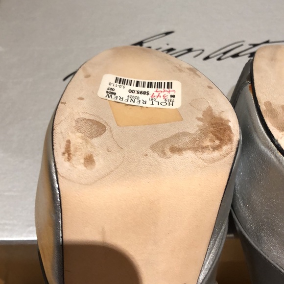 Brian Atwood silver platform open tor heels size 36 - Picture 6 of 11